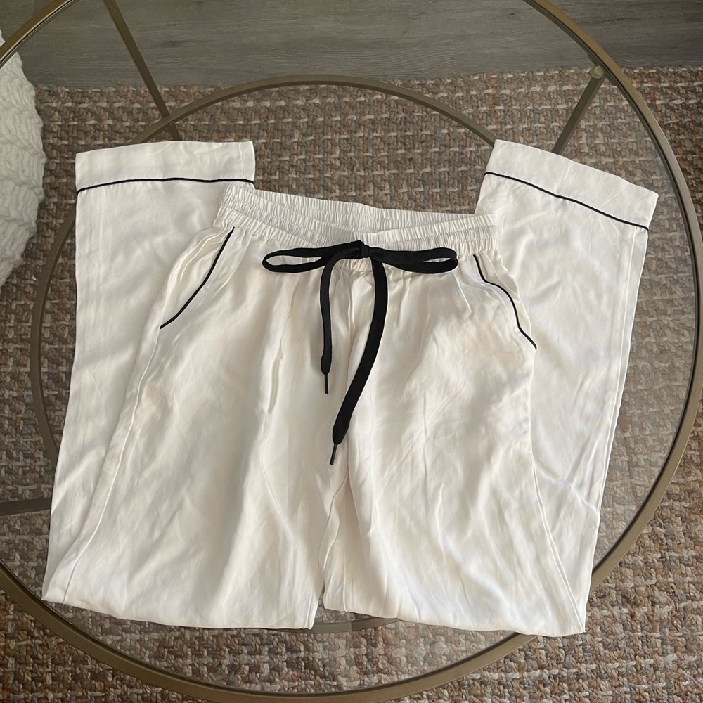 house of muamua silk curpo white pajama pants